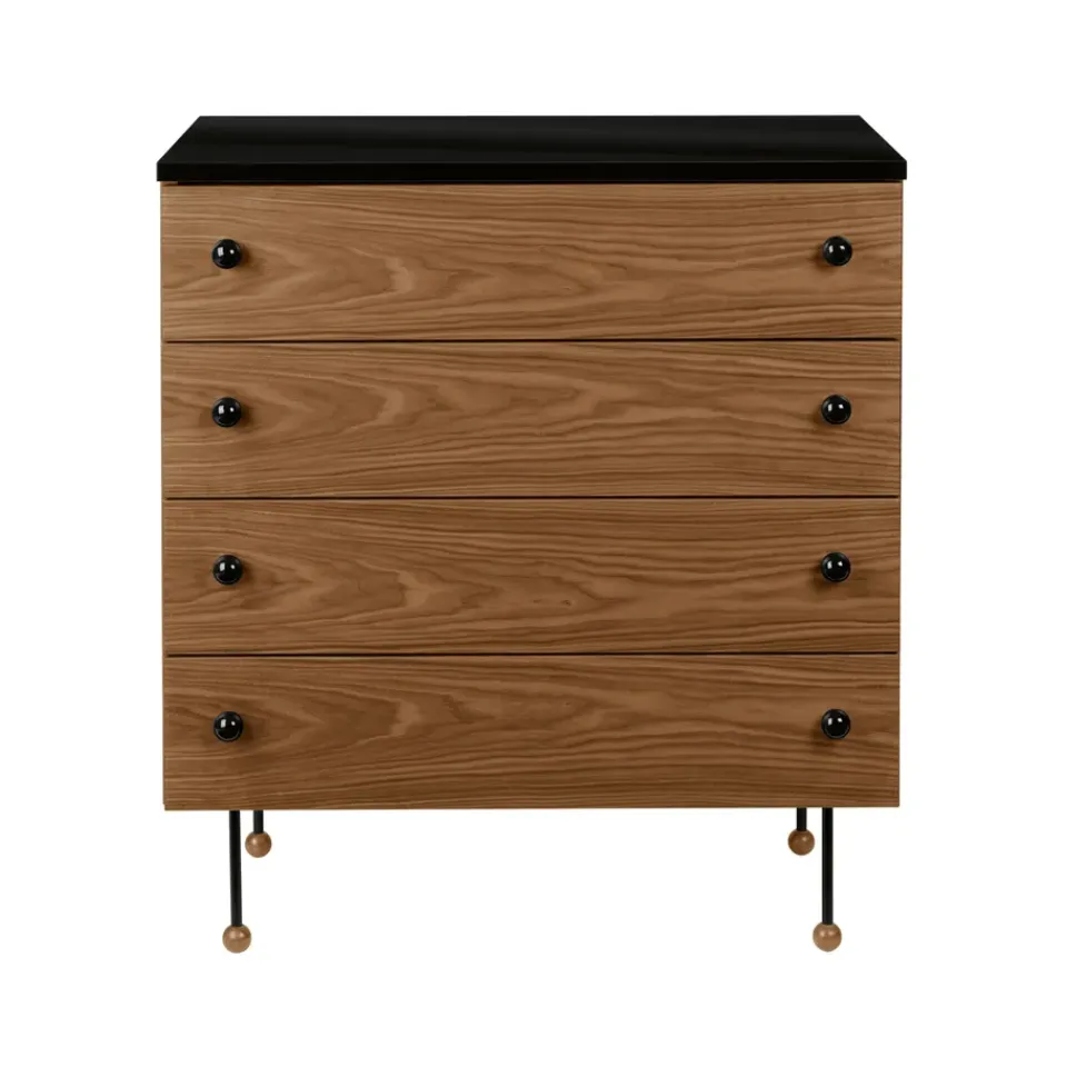 GUBI Lipastot & Säilytyslaatikostot^62 Dresser -lipasto, American walnut, 4 laatikkoa