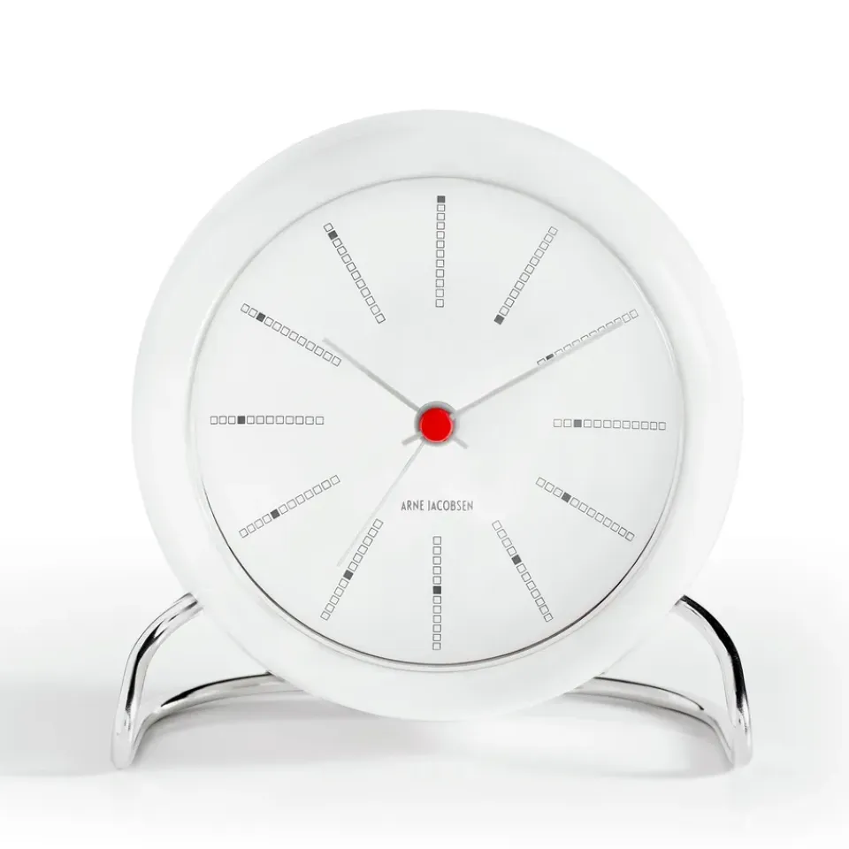 Arne Jacobsen Clocks Pöytäkellot^AJ Bankers pöytäkello, valkoinen