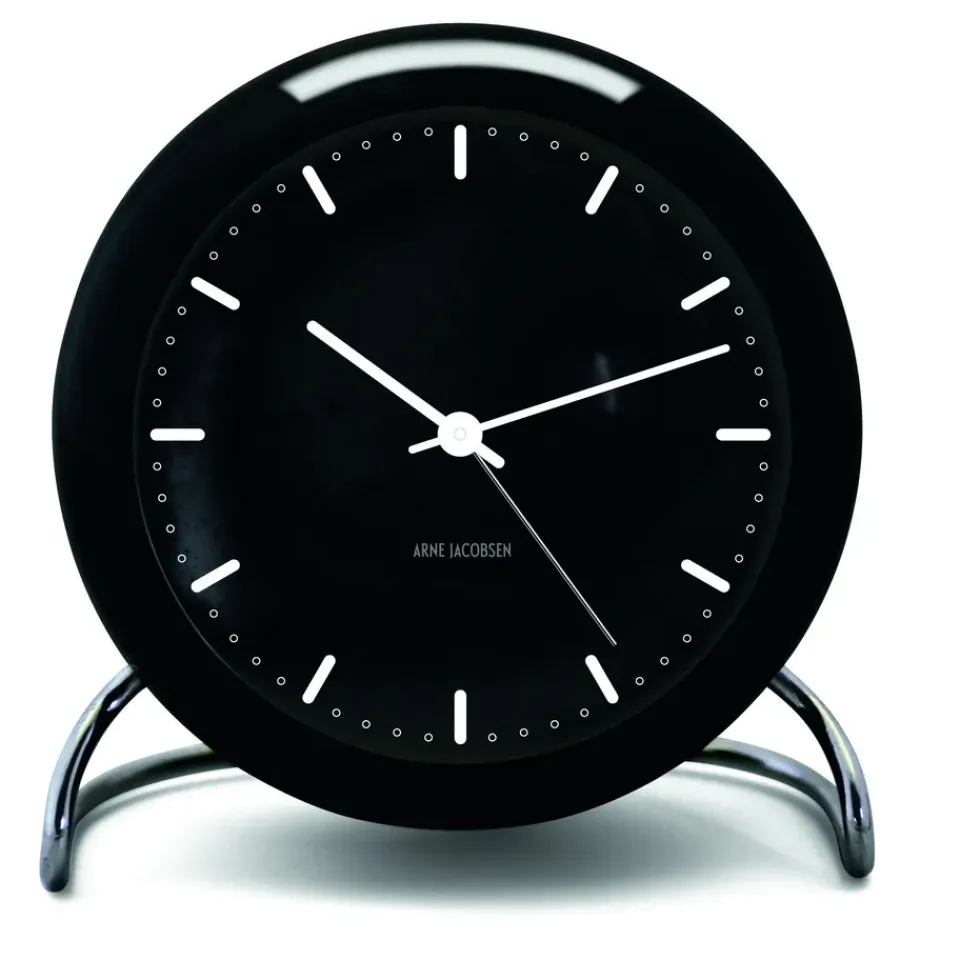 Arne Jacobsen Clocks Pöytäkellot^AJ City Hall pöytäkello, musta