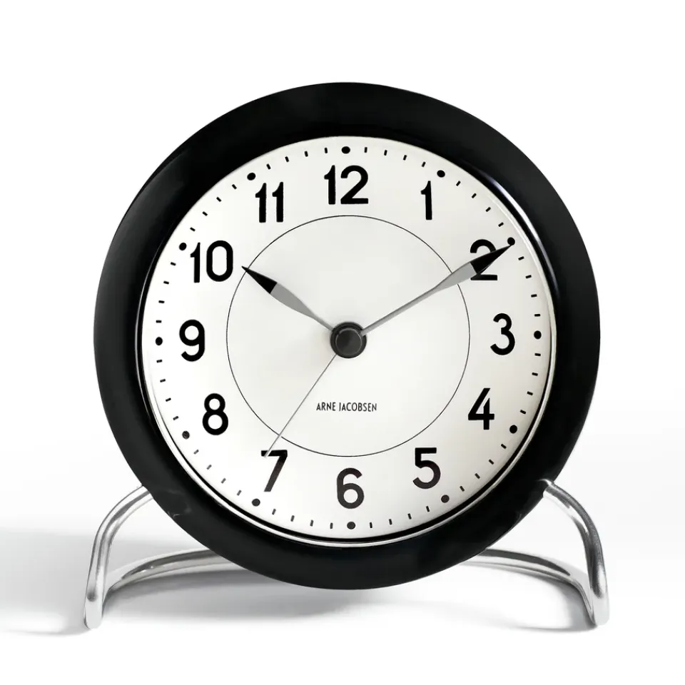 Arne Jacobsen Clocks Pöytäkellot^AJ Station pöytäkello, musta