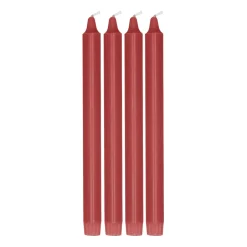 Scandi Essentials Kynttilät^Ambiance kruununkynttilä 4-pakkaus 27 cm, Dark red