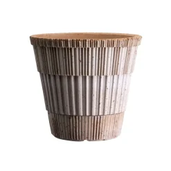 Bergs Potter Ruukut^Atlas raw ruukku aluslautasella, Rosa, Ø18 cm