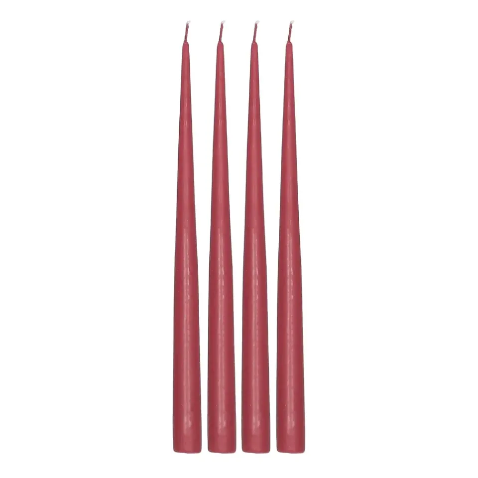 Scandi Essentials Kynttilät^Atmosphere antiikkikynttilä 4-pakkaus 32 cm, Dark red