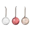Iittala Joulukoristeet^Aurinkopallo Ø8 cm 3 osaa, Kirkas-sametti-pellava