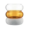 Muurla Maljakot^Bagel maljakko/kynttilälyhty 12 cm, Amber