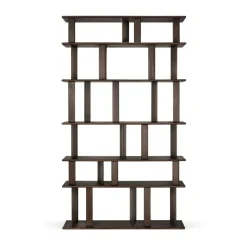 Ethnicraft Hyllyt & Hyllyjärjestelmät^Block kirjahylly, Espresso matta mahonki, 120×207 cm