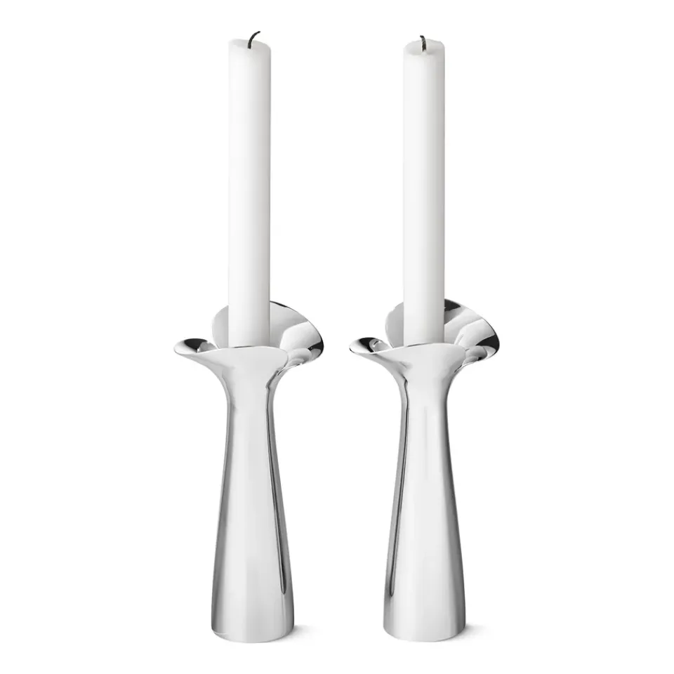Georg Jensen Kynttilänjalat & Kyntteliköt^Bloom Botanica kynttilänjalka 2-pakkaus, Ruostumaton teräs