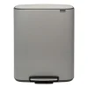 Brabantia Poljinämpärit^Bo poljinroskis 60 L, Mineral concrete grey