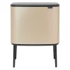 Brabantia Poljinämpärit^Bo touch bin 11+23 litraa, Metallic Gold