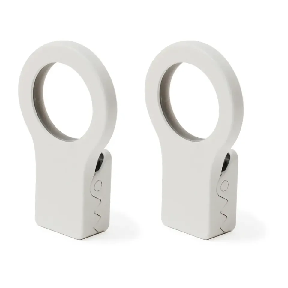 Bosign Koukut & Vaateripustimet^Loop klipsit keittiöpyyhkeelle 2-pack, Valkoinen