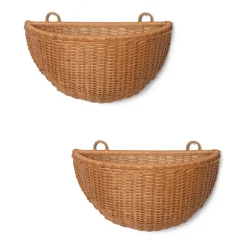 Ferm Living Säilytyskorit^Braided seinäkori 2 kpl, Luonnollinen