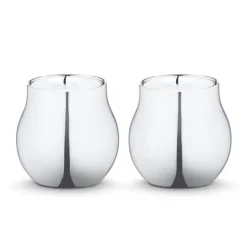 Georg Jensen Kynttilälyhdyt & Kynttilävadit^Cafu kynttilälyhty 2-pakkaus, Ruostumaton teräs