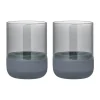 Blomus Kynttilälyhdyt & Kynttilävadit^Calma kynttilälyhty Ø 7 cm 2-pakkaus, Steel grey-smoke