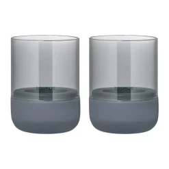 Blomus Kynttilälyhdyt & Kynttilävadit^Calma kynttilälyhty Ø 7 cm 2-pakkaus, Steel grey-smoke