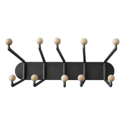 &Tradition Koukut & Vaateripustimet^Capture SC76 -koukku 10-vartinen, Graphite-Oak