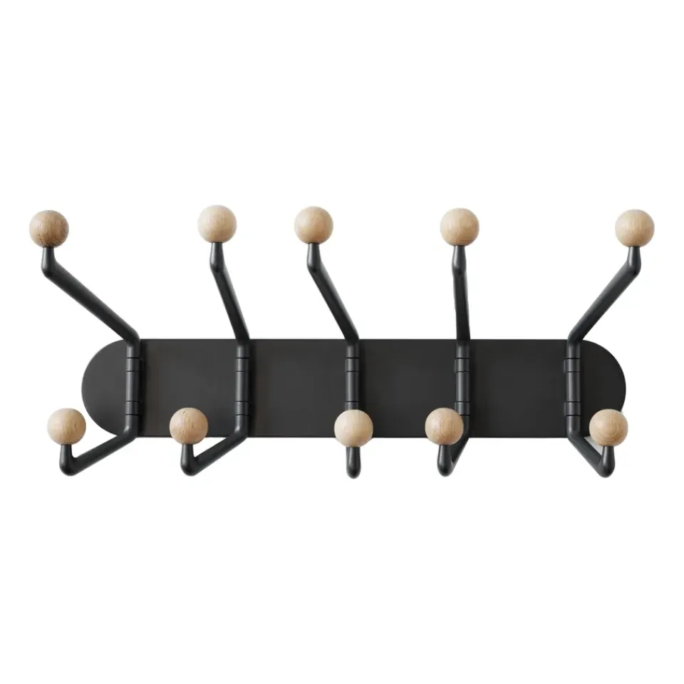 &Tradition Koukut & Vaateripustimet^Capture SC76 -koukku 10-vartinen, Graphite-Oak