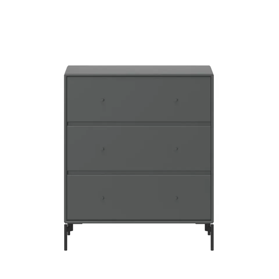 Montana Lipastot & Säilytyslaatikostot^Carry lipasto, Anthracite 04, mustaksi lakatut jalat