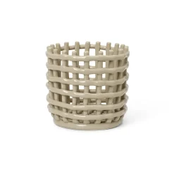 Ferm Living Säilytyskorit^Ceramic punottu kori Ø 16 cm, Cashmere