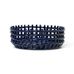 Ferm Living Koristekulhot^Ceramic punottu kulho, Blue