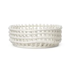 Ferm Living Koristekulhot^Ceramic punottu kulho, Off-white