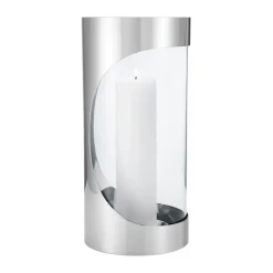 Georg Jensen Kynttilälyhdyt & Kynttilävadit^Chrome contours hurricane-kynttilälyhty 33 cm, Ruostumaton teräs