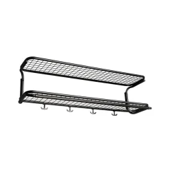 Essem Design Hattuhyllyt^Classic 650 -hattuhylly, Musta/musta, 2 tasoa, 120 cm