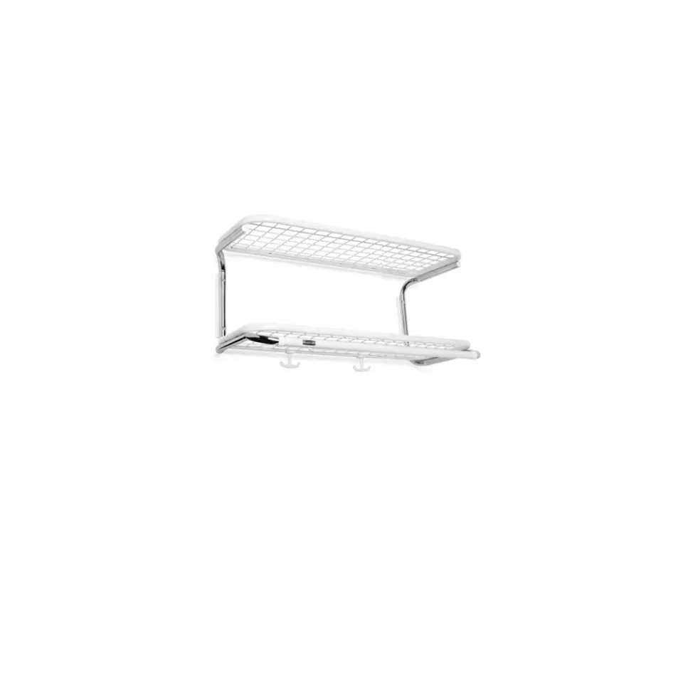 Essem Design Hattuhyllyt^Classic 650 -hattuhylly, Valkoinen/kromi, 2 tasoa, 60 cm