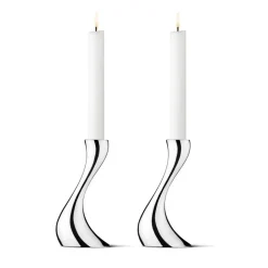 Georg Jensen Kynttilänjalat & Kyntteliköt^Cobra kynttilänjalka 2 kpl, Pieni, 16 cm