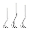 Georg Jensen Kynttilänjalat & Kyntteliköt^Cobra kynttilänjalka 3 kpl, ruostumaton teräs