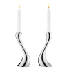 Georg Jensen Kynttilänjalat & Kyntteliköt^Cobra kynttilänjalka 2 kpl, keskikokoinen, 20 cm