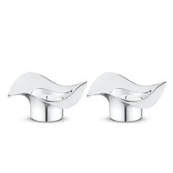 Georg Jensen Kynttilänjalat & Kyntteliköt^Cobra lämpökynttilänjalka 2-pakkaus, ruostumaton teräs