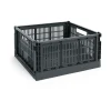 HAY Laatikot & Rasiat^Colour Crate L Square 42x42 cm, Charcoal
