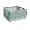 HAY Laatikot & Rasiat^Colour Crate L Square 42x42 cm, Sage green