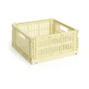 HAY Laatikot & Rasiat^Colour Crate M Square 29.5x29.5 cm, Light yellow