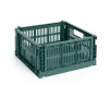 HAY Laatikot & Rasiat^Colour Crate M Square 29.5x29.5 cm, Dark green