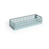 HAY Laatikot & Rasiat^Colour Crate Mini Oblong 13x34,5 cm, Dusty blue