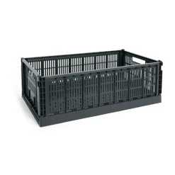 HAY Laatikot & Rasiat^Colour Crate XL 42x68 cm, Charcoal