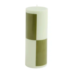 HAY Kynttilät^Column Candle pöytäkynttilä medium 20 cm, Light green-army green