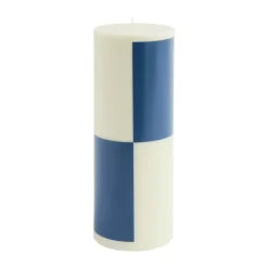 HAY Kynttilät^Column Candle pöytäkynttilä large 25 cm, Milky green-dark blue