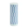 HAY Kynttilät^Column Candle pöytäkynttilä large 25 cm, Light blue-dusty blue check