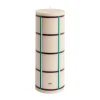 HAY Kynttilät^Column Candle pöytäkynttilä large 25 cm, Off white-green bordeaux-silver