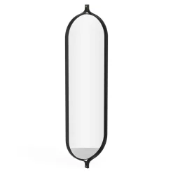 Swedese Seinäpeilit^Comma Peili ovaali 135 cm, Saarni mustaksi petsattu