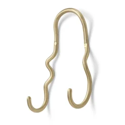 Ferm Living Koukut & Vaateripustimet^Curvature koukku tupla, Messinki