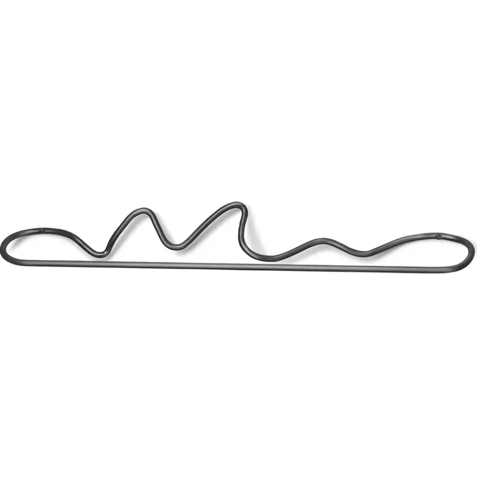 Ferm Living Pyyheliinapidikkeet^Curvature käsipyyheripustin, Musta messinki