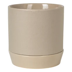 Broste Copenhagen Ruukut^Denise ruukku aluslautasella Ø 21 cm, Dove grey