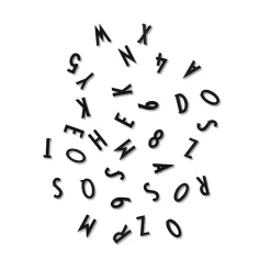 Design Letters Ilmoitustaulut^kirjainlaatikko, Mustat kirjaimet