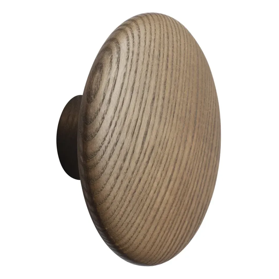 Muuto Koukut & Vaateripustimet^Dots wood -koukku dark stained brown, Ø 13 cm