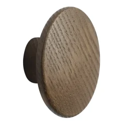 Muuto Koukut & Vaateripustimet^Dots wood -koukku dark stained brown, Ø 6,5 cm