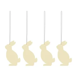 Cooee Design Pääsiäiskoristeet^Easter Deco -jänis pääsiäiskoriste 4-pakkaus, Light yellow
