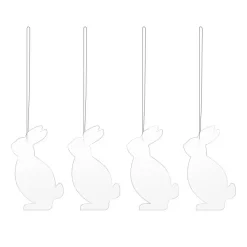 Cooee Design Pääsiäiskoristeet^Easter Deco -jänis pääsiäiskoriste 4-pakkaus, White